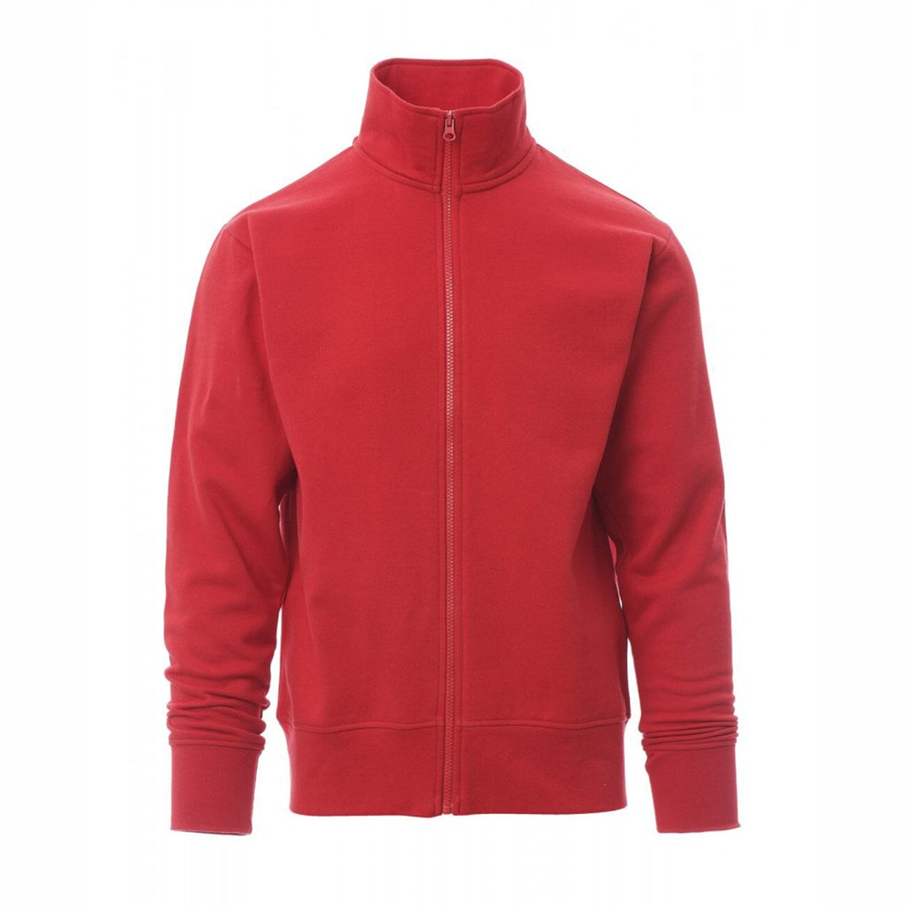 Premium Quality Red Soft Fleece Mock Neck Zip-Up Jacket For Men (120220)