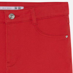 Lft women red 'super skinny' stretch jeans (1584)
