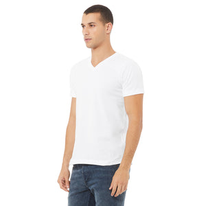 Premium Quality White V-Neck Soft Cotton T-Shirt For Men (10596)
