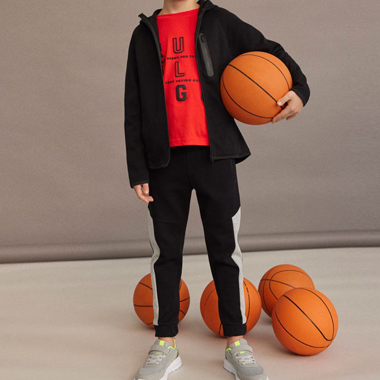 Exclusive Black Hooded Sport jacket For Boys (21969)