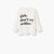 Girls ecru message cotton sweatshirt (1410)