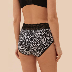 Imported Women All-Over Printed Lace Full Brief (21447)