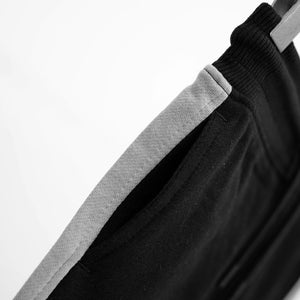 Premium Quality Black Side Panelled Printed Fleece Jogger Trouser For Boys (120071)