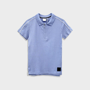 Premium Quality Quarter Zip Soft Cotton Blend Polo Shirt For Boys (120356)