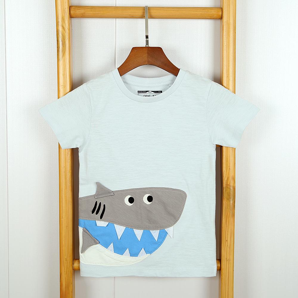 Premium Quality Shark Applique Boys T-Shirt (21225)