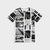 Imported Black All-Over Slogan Soft Cotton T-Shirt For Boys (120392)
