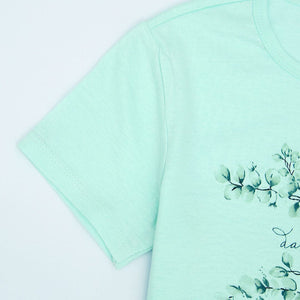 Imported Aqua Printed Soft Cotton T-Shirt For Girls (120388)