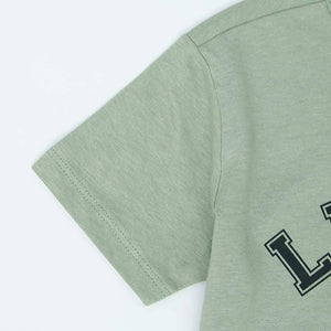 Imported Green Slogan Soft Cotton T-Shirt For Boys (120387)