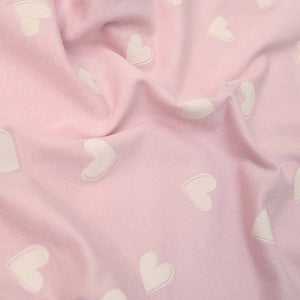 Imported Pink All-Over Heart Printed Soft Cotton Top For Girls (120414)