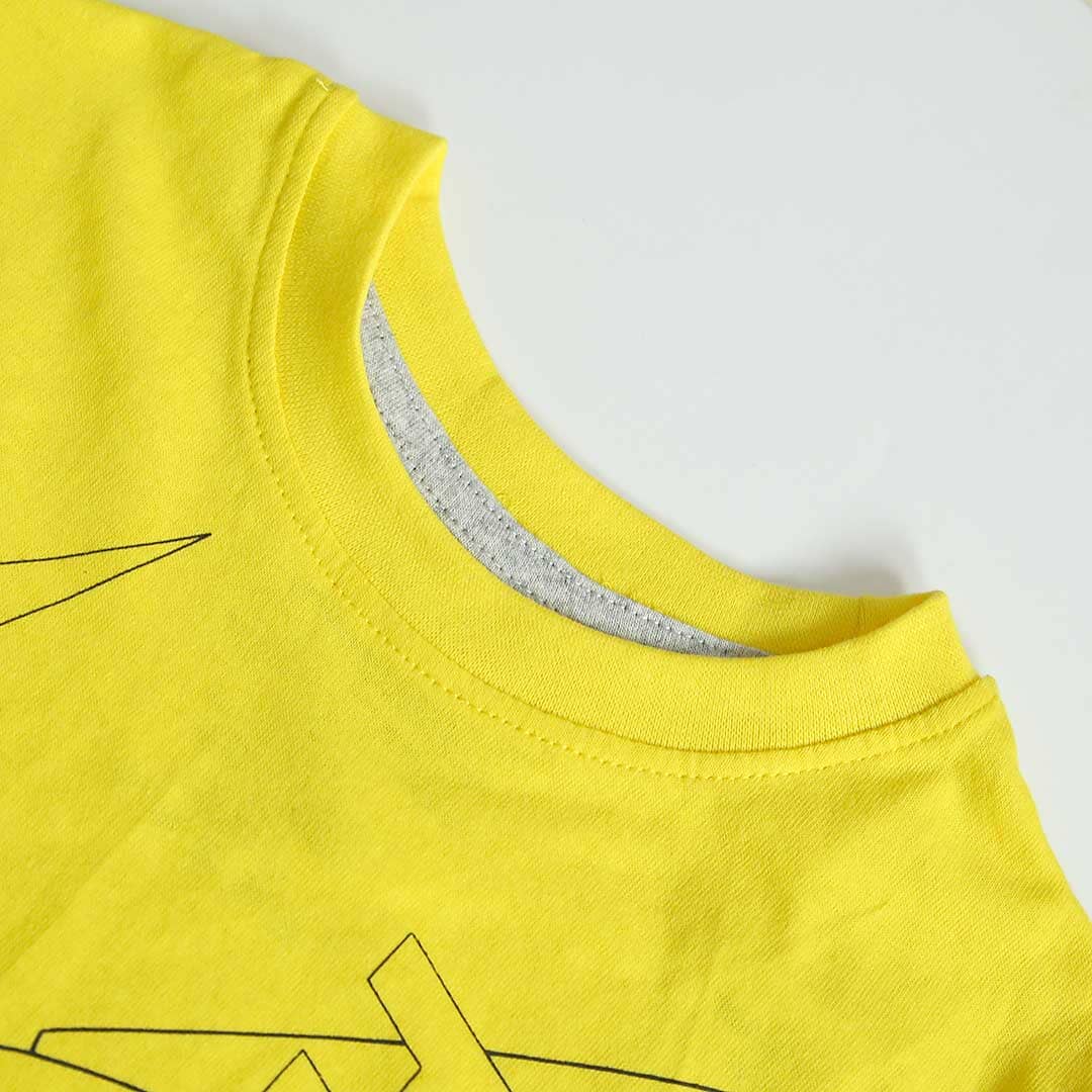 Imported Yellow Pikachu Printed Soft Cotton T-Shirt For Kids (120406)
