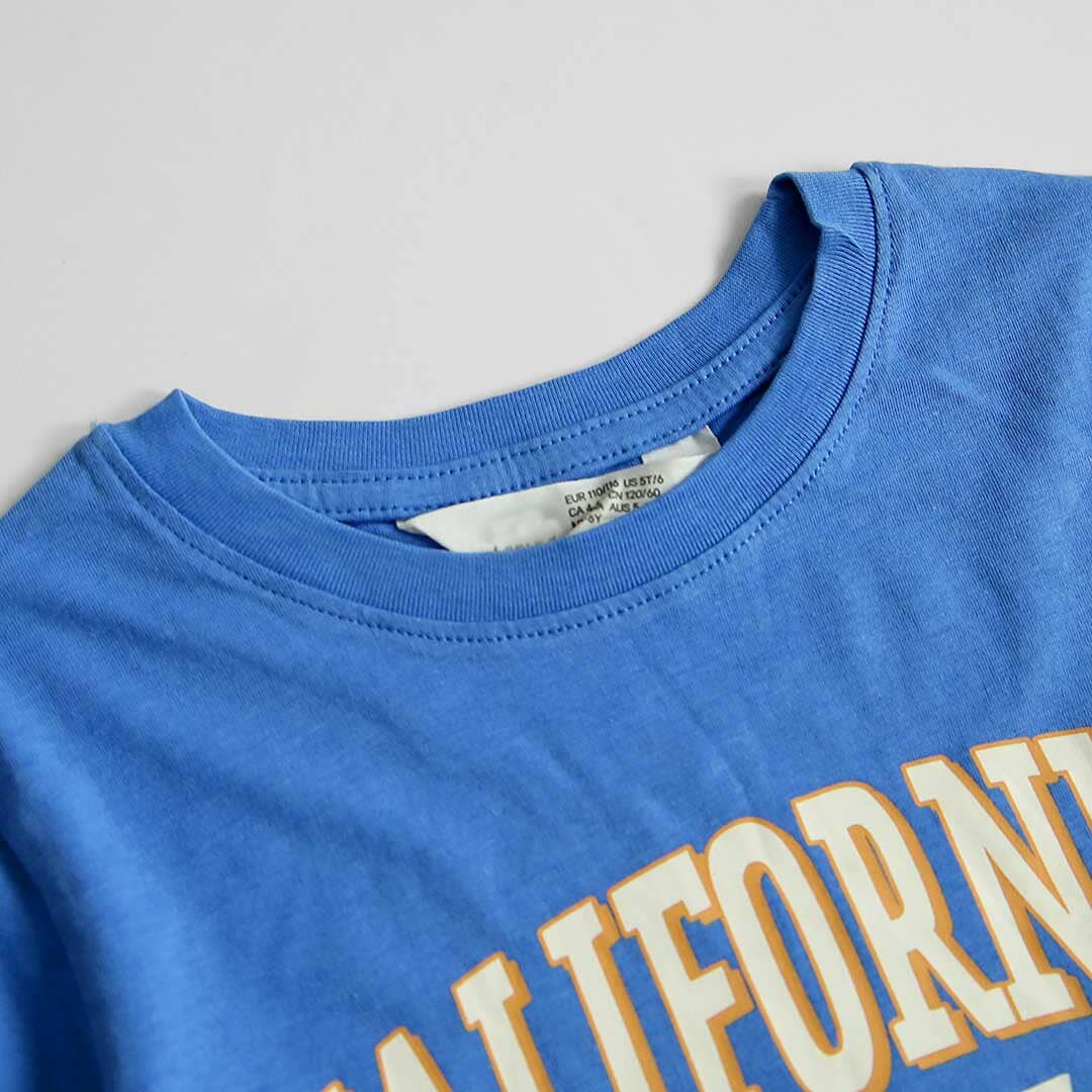 Imported Blue "California" Slogan Printed T-Shirt For Boys (120427)