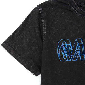 Imported Charcoal "Galaxy" Printed Soft Cotton T-Shirt For Boys (120417)