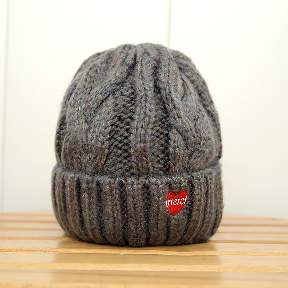 Stylish Soft Knitted Wool Style Embroidered Winter Caps