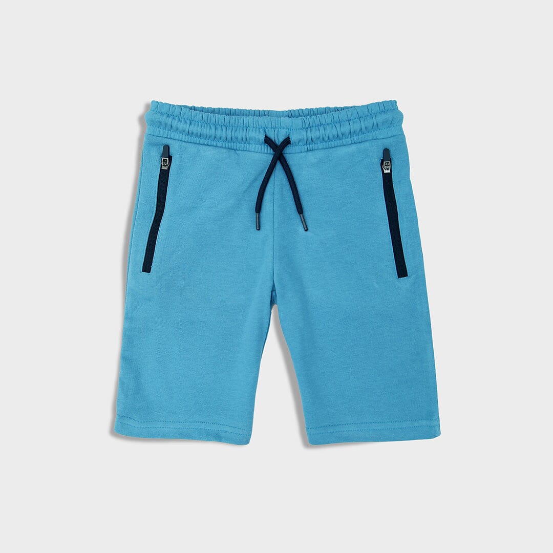 Premium Quality Sky Blue Zip Pocket Short For Boys (120461)