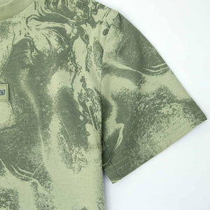 Imported Olive Printed T-Shirt For Boys (120396)
