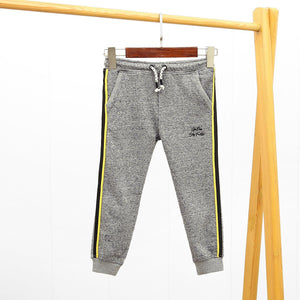 Exclusive Grey Side Stripes Embroided Jogger Trouser For Kids (21907)