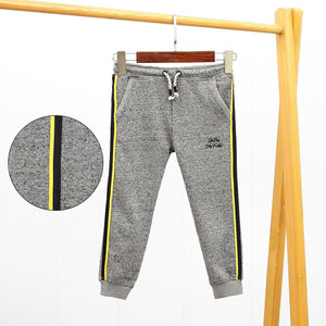 Exclusive Grey Side Stripes Embroided Jogger Trouser For Kids (21907)