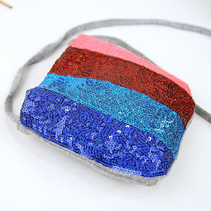 Imported Stylish Sequin Cross Body Cotton Bag For Girls