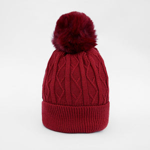 Premium Quality Imported Knitted Fur Lined Wool Soft Caps