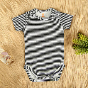 Imported Horizontal Stripes Organic Soft Cotton Romper For kids (21252)