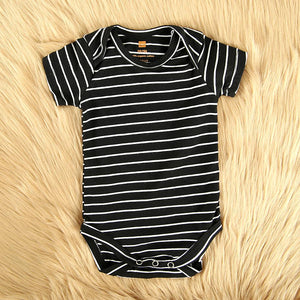 Imported Horizontal Stripes Organic Soft Cotton Romper For kids (21263)