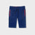 Premium Quality Blue Printed Zip Pocket Short For Boys (120452)