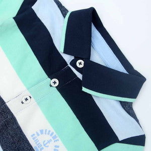 Premium Quality Color Block Printed Polo Shirt For Boys (120497)