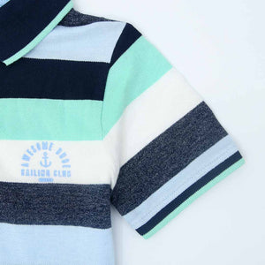 Premium Quality Color Block Printed Polo Shirt For Boys (120497)