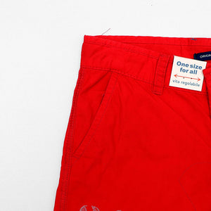 Exclusive boys red printed Bermuda shorts in stretch cotton (1676)