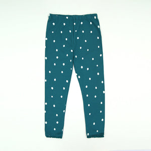Imported Polka Doted Printed Soft Cotton Stretch Legging For Girls (11552)
