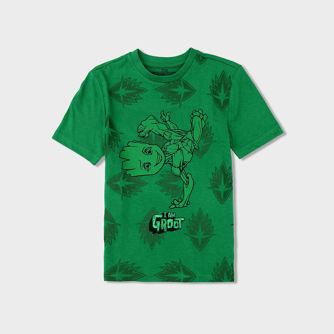Imported Green Printed Soft Cotton T-Shirt For Boys (120567)