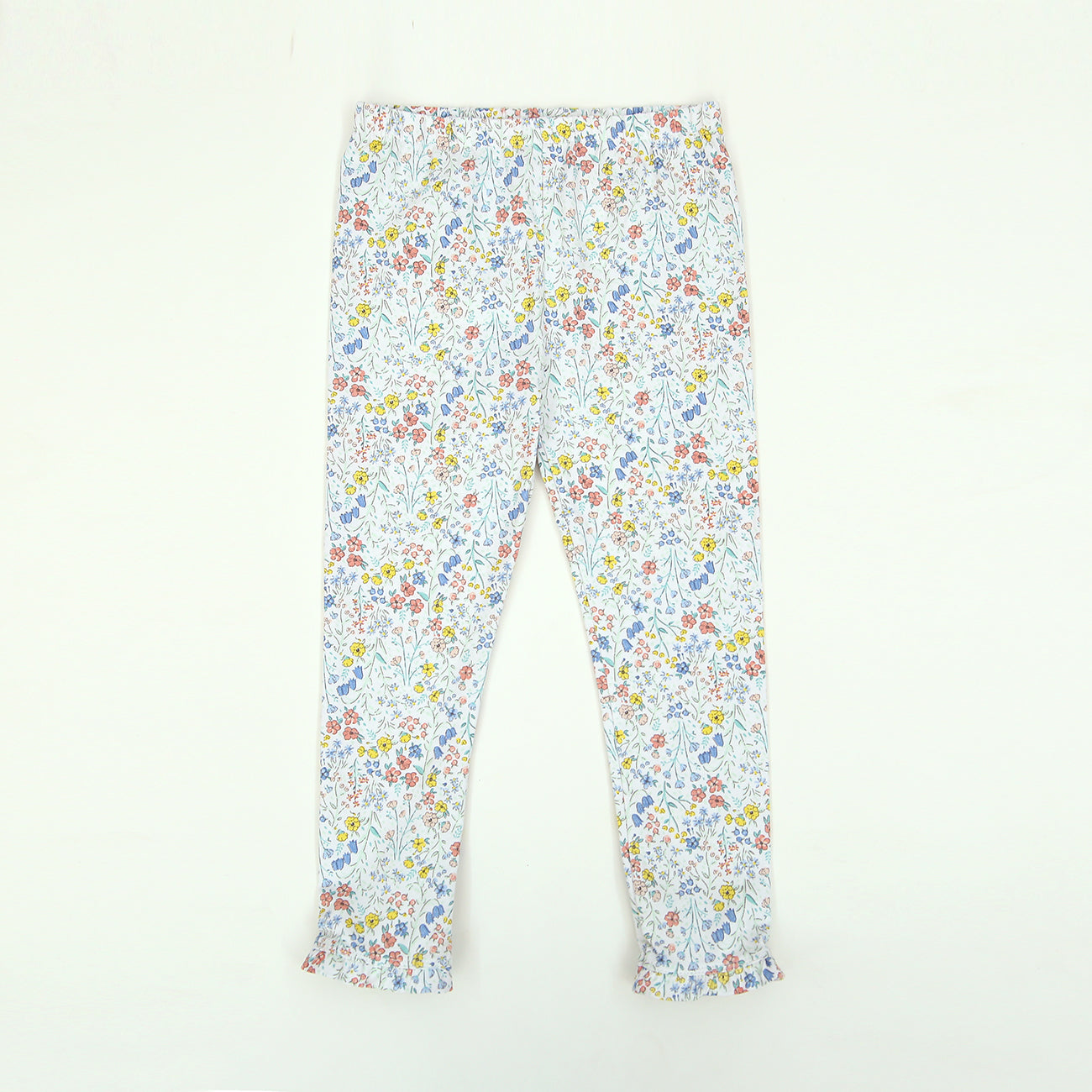 Imported All-Over Floral Printed Soft Cotton Legging For Girls (11551)