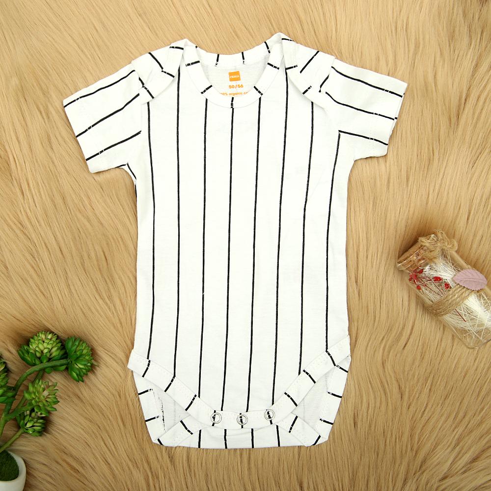 Imported Vertical Stripes Organic Soft Cotton Romper For kids (21278)