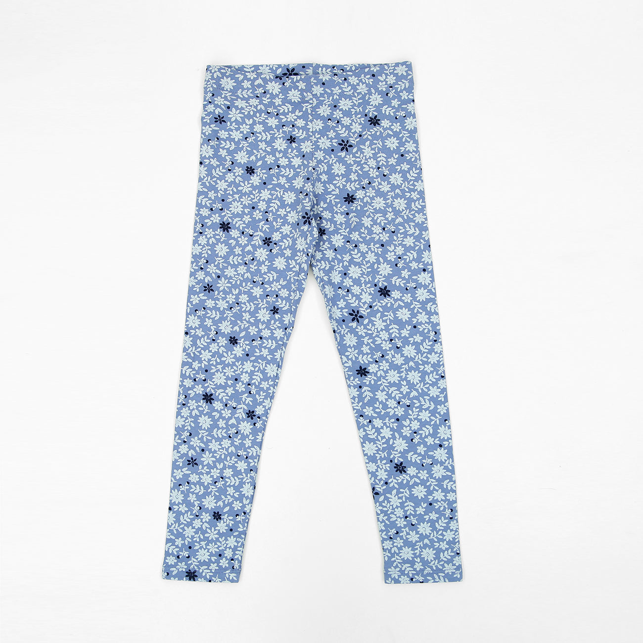 Imported All-Over Floral Printed Soft Cotton Stretch Legging For Girls (11579)