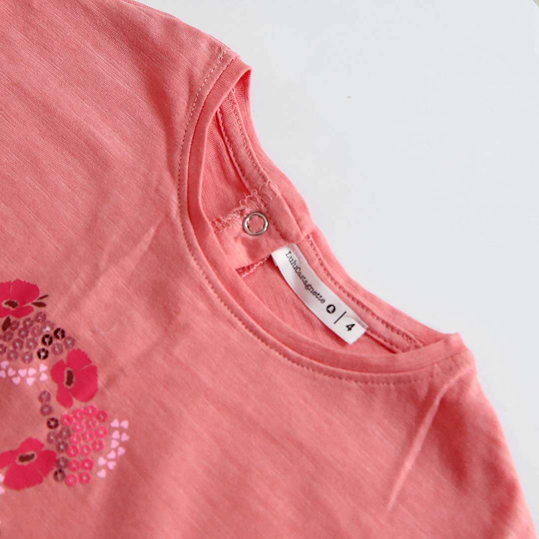 Imported Pink Sequin Embroided Top With Back Snap Buttons For Girls (120570)