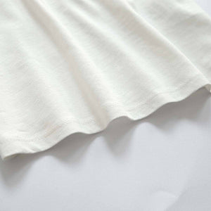 Imported White Frill Neck Embroided Soft Cotton Frock For Girls (120571)