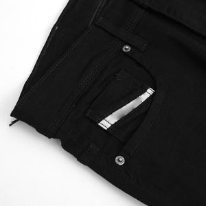 Imported Premium Quality Black "Slim Fit" Stretch Jeans For Men (120574)