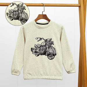 Premium Quality "Bike" Printed Soft Fleece Sweatshirt For Kids (10676)