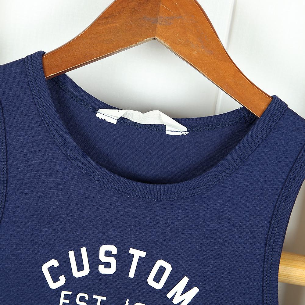 Imported Boys Navy Soft Cotton Printed Vest (21304)