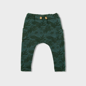 Premium Quality Green All-Over Printed Fleece Trouser With Adjuster For Kids (120102)