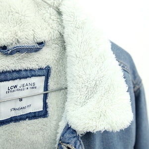Exclusive Quality Light Blue Faux Fur Denim Jacket For Men (120140)