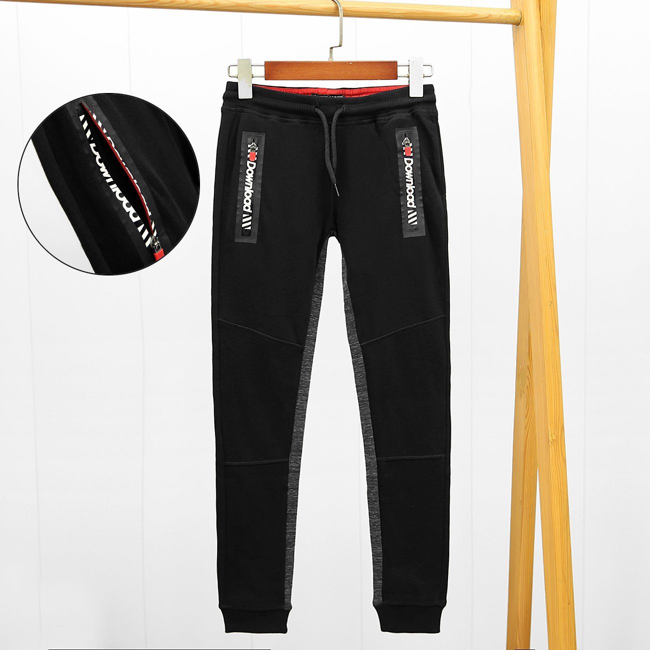 Premium Quality Inseam Paneled Zip Pocket Jogger trouser For Boys (10015)