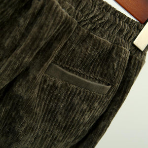 Premium Quality Olive Velvet Stylish Trouser For Kids (10021)