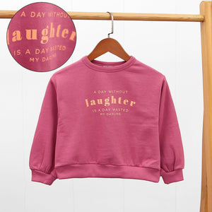 Premium Quality Over-Sized Slogan Sweatshirt For Girls (10039)