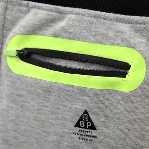 Premium Quality Grey Paneled Zip Pocket Jogger Trouser For Boys (10068)