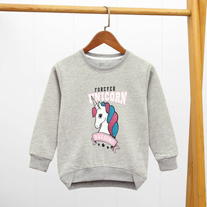 Premium Quality Shinny Unicorn Printed Sweatshirt For Girls (10091)