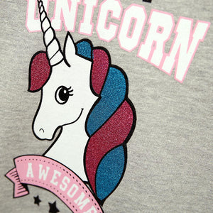 Premium Quality Shinny Unicorn Printed Sweatshirt For Girls (10091)