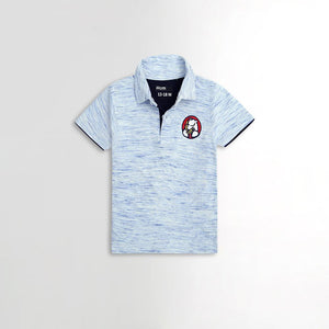 Premium Quality Light Blue Soft Cotton Polo Shirt For Boys (21395)