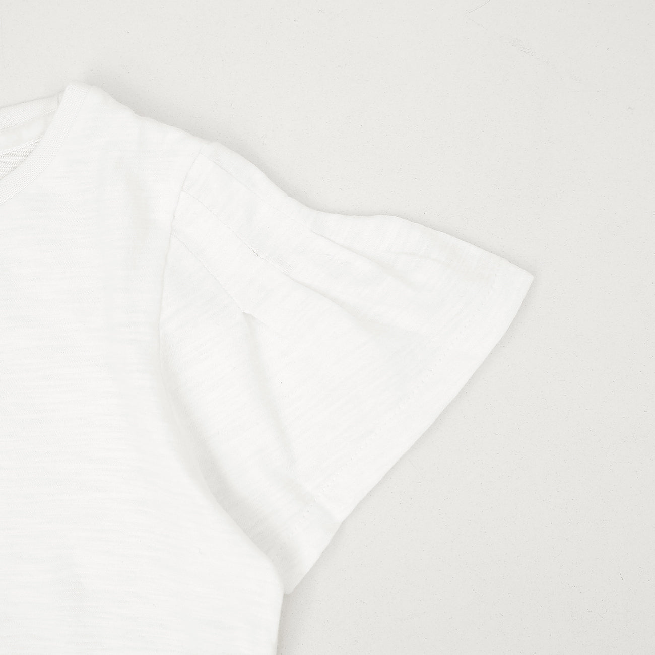 Premium Quality Slub Jersey White Soft Cotton T-Shirt For Girls (11171)