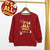 Premium Quality Red Graphic Soft Fleece Sweatshirt For Girls (10252)